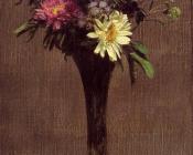 Daisies and Dahlias - 亨利·方丹·拉图尔